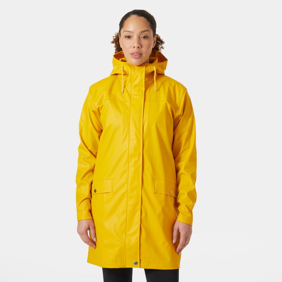 Chubasquero Amarillo Largo Moss Para Mujer Hellyhansen