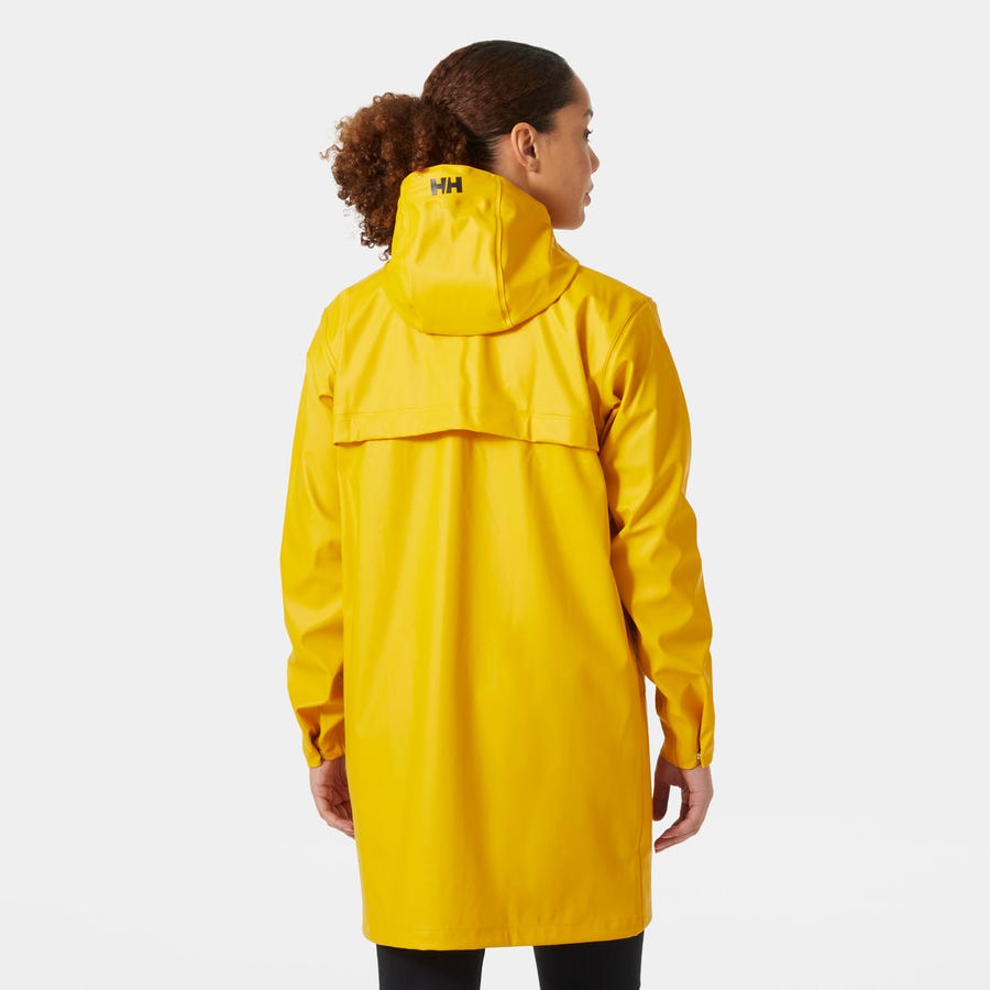Chubasquero Amarillo Largo Trasera Moss Para Mujer Hh