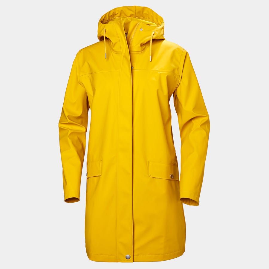 Chubasquero Para Mujer Amarillo Largo Moss Hellyhansen