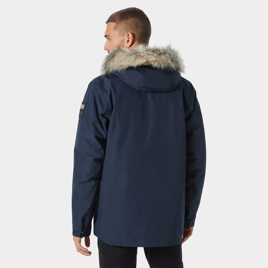 Parka Coastal Azul Parte De Atras Para Hombre Hellyhansen