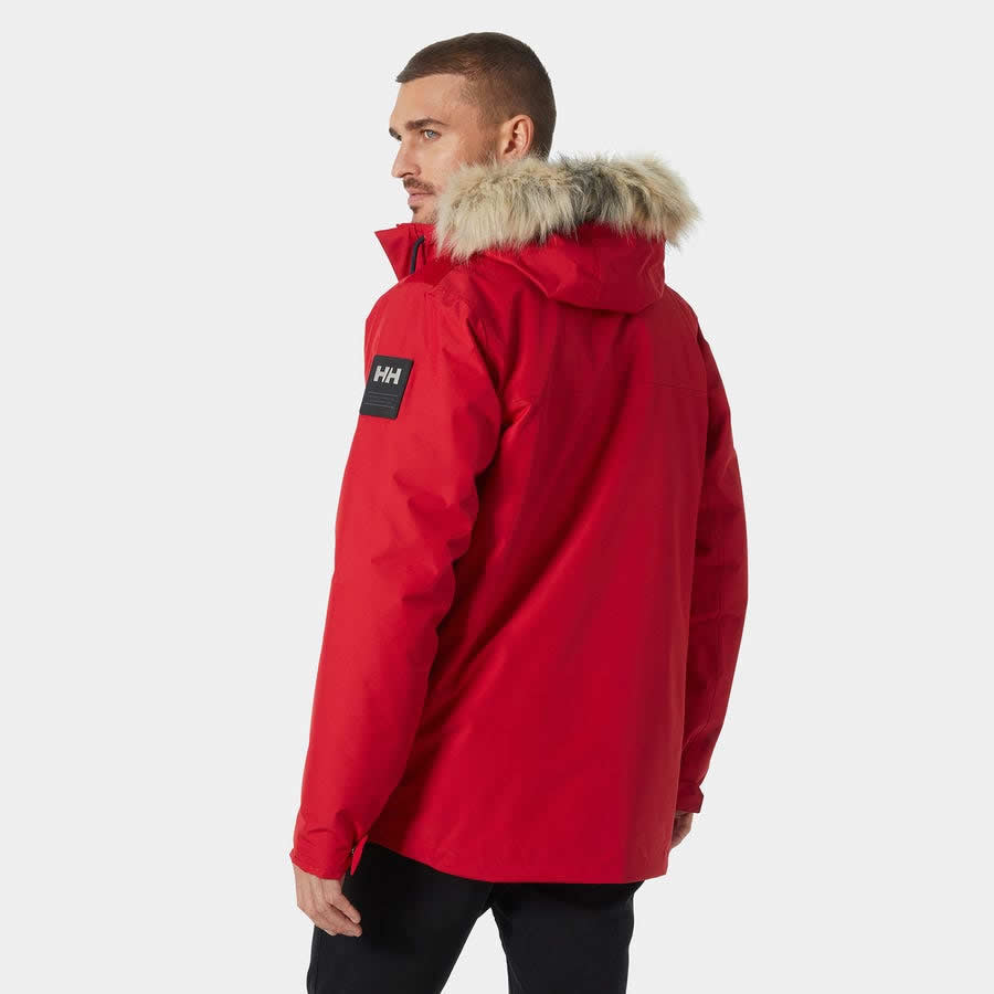 Parka Coastal Rojo Lateral Para Hombre Hellyhansen